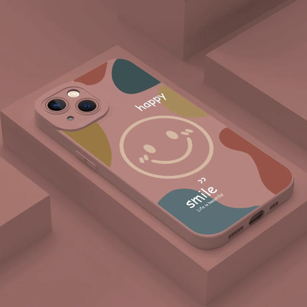 Smiley Pattern Soft Case for iPhone