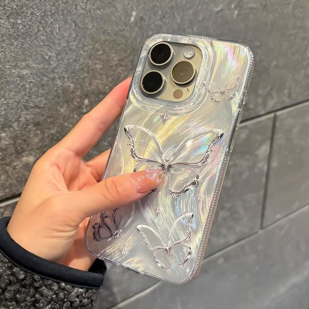 Celestial Butterfly Case – Holographic Effect & 3D Relief