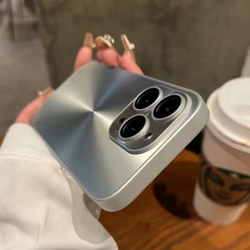 Lens Protection Matte Laser Hard Case for iPhone