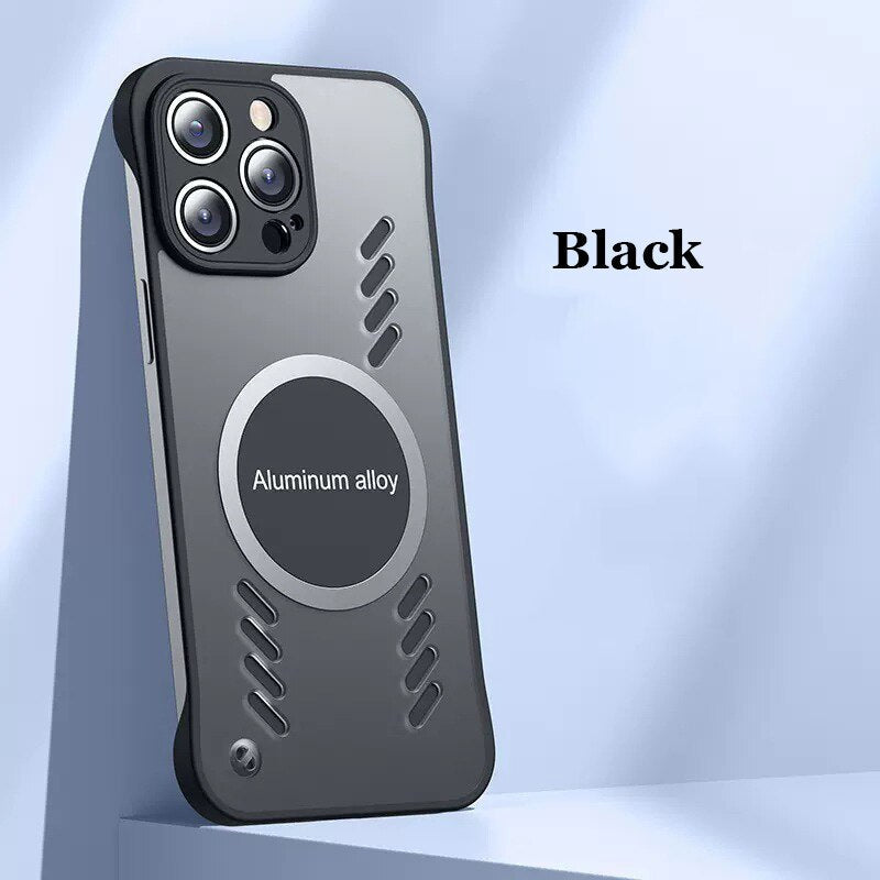 Cooling PC Magnetic Frameless Case For iPhone