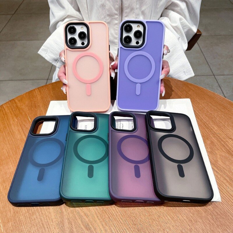 Shockproof Matte Candy Color Case For iPhone