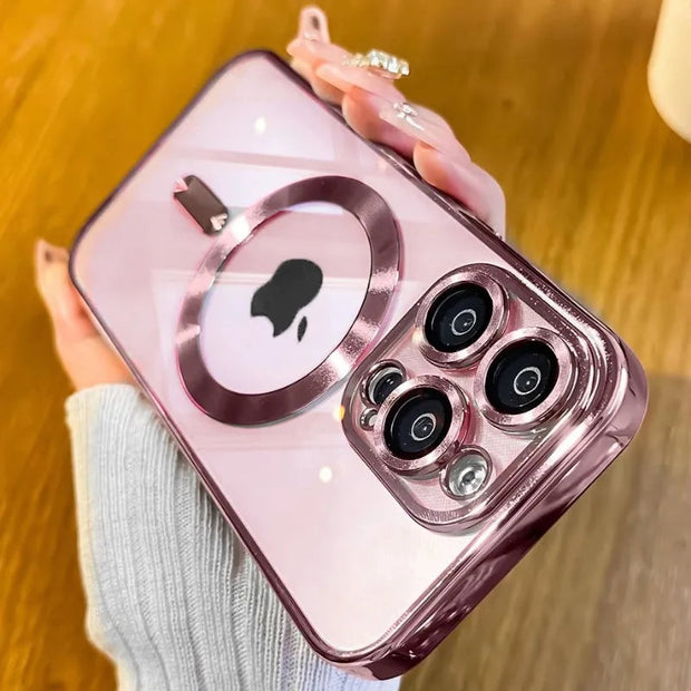 Transparent Plating Soft Case for iPhone