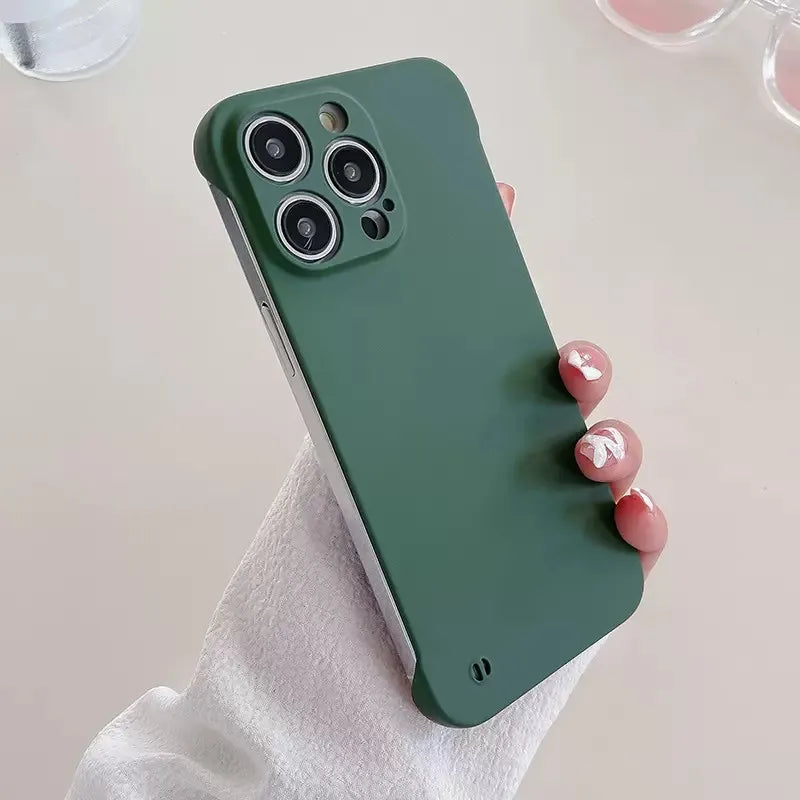 Solid Color Matte Frameless Case For iPhone