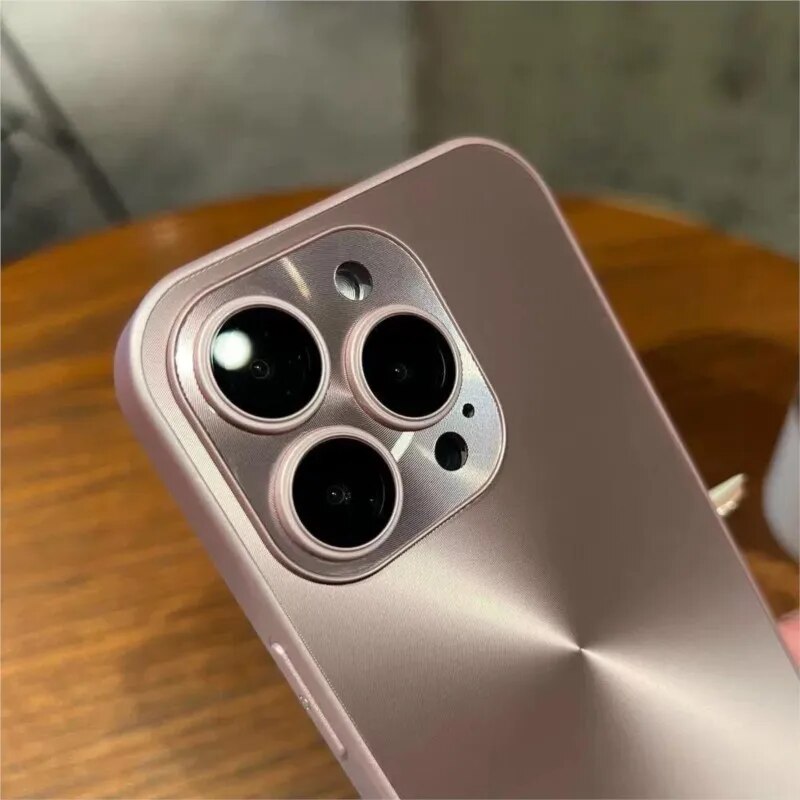 Lens Protection Matte Laser Hard Case for iPhone