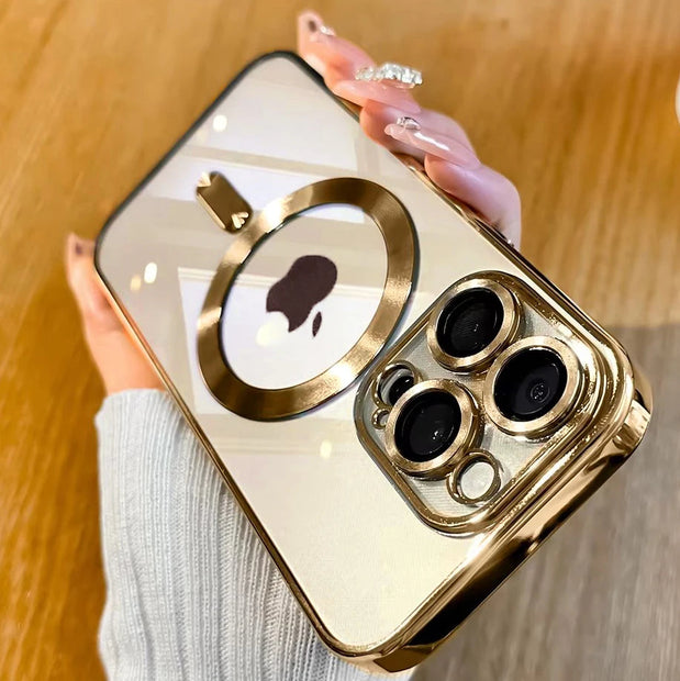 Transparent Plating Soft Case for iPhone