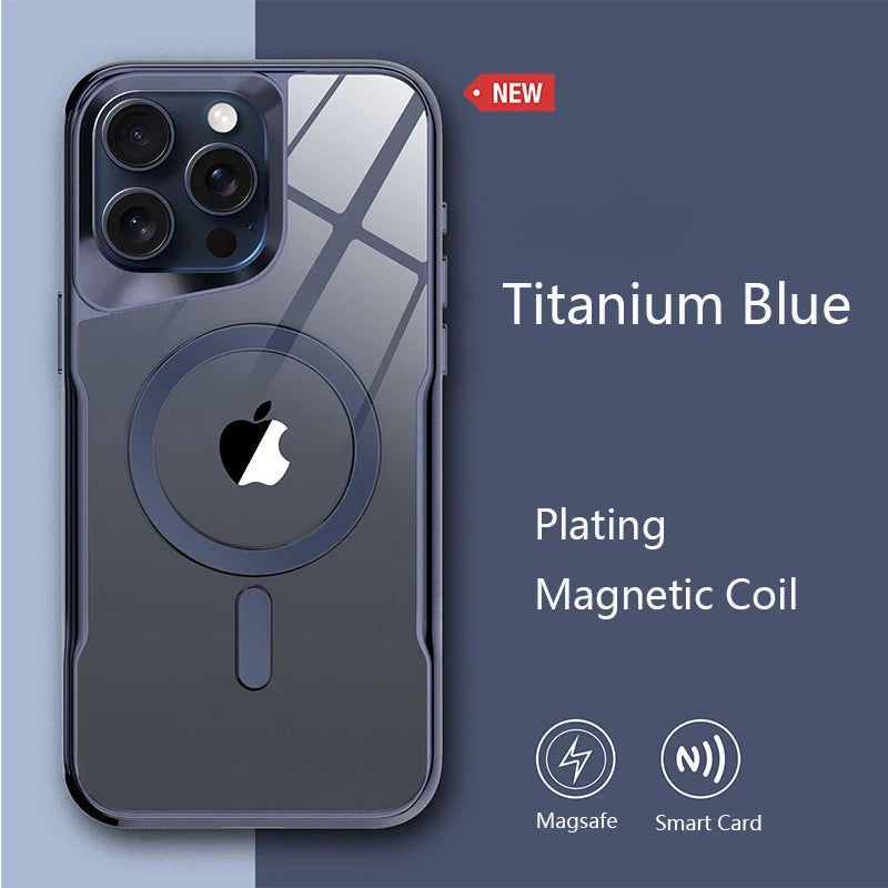 Coque transparente avec cadre plaqué pour iPhone 