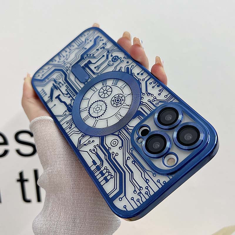 Coque de protection en silicone pour iPhone avec cadre plaqué 