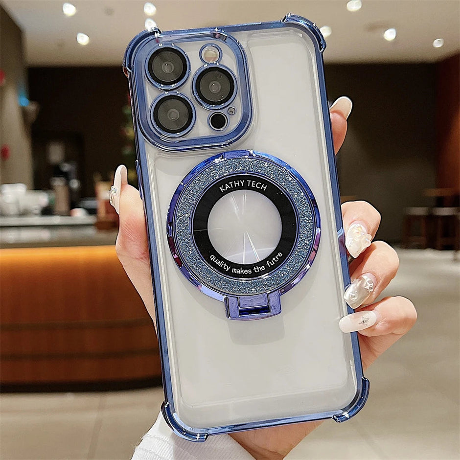 Coque transparente antichoc plaquée pour iPhone 