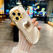 Coque rigide ovale à motif pomme pour iPhone 