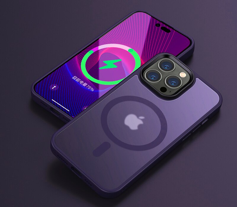 Matte Translucent Magnetic Case For iPhone