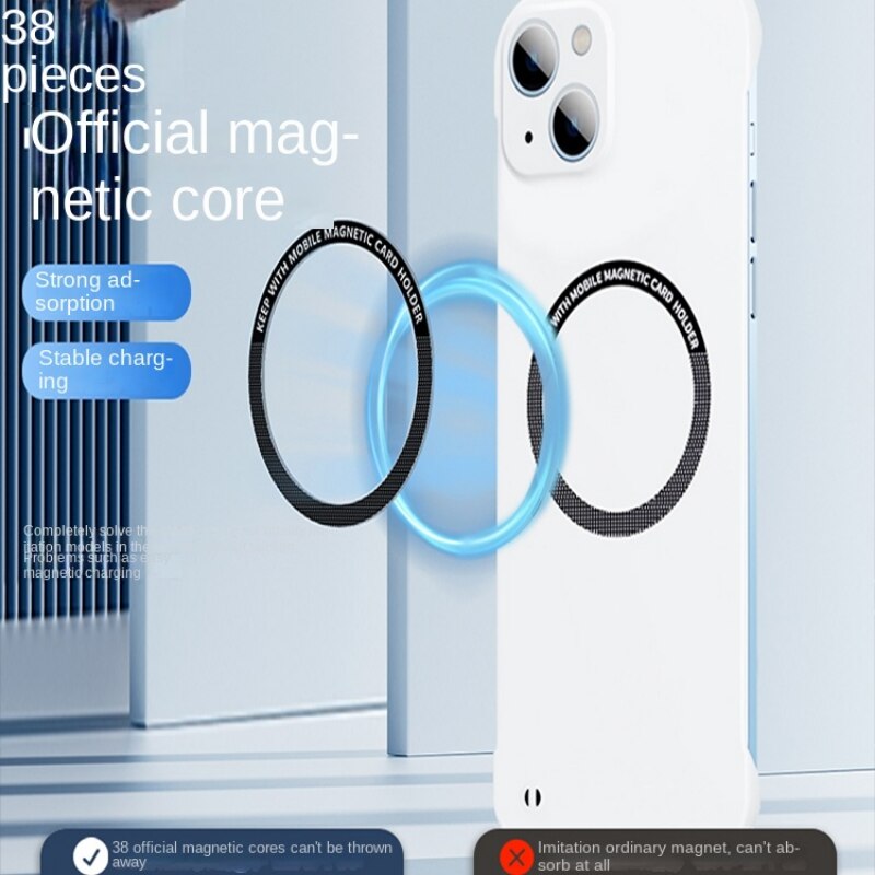 Magnetic Frameless Hard Case For iPhone