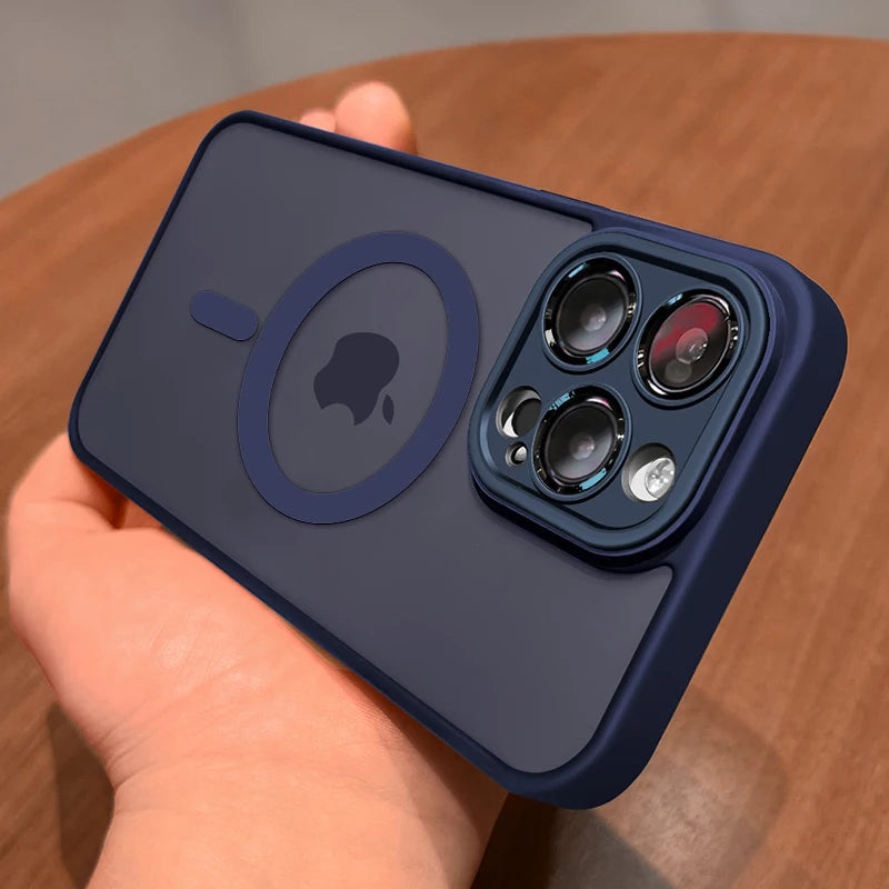 Matte Translucent Shockproof Case For iPhone