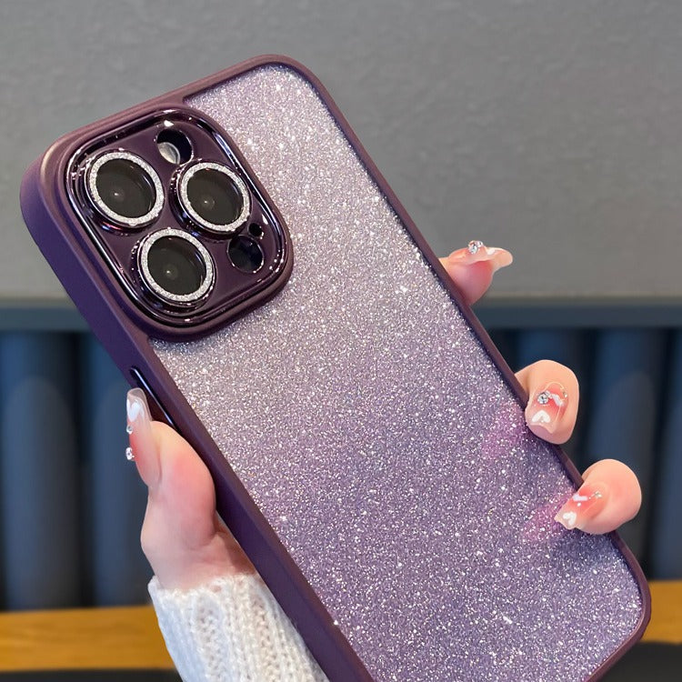 Lens Protection Glitter Gradient Case for iPhone