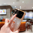 Gradient Glitter Love Heart Soft Case For iPhone