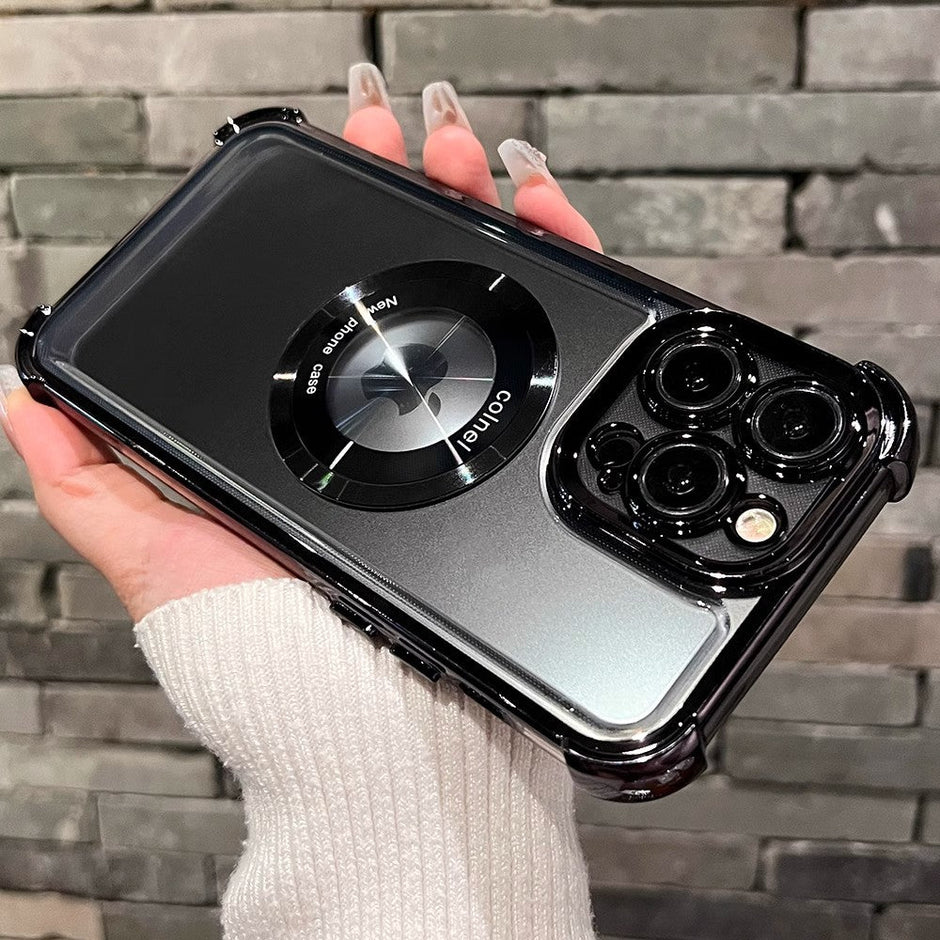 Coque transparente antichoc plaquée pour iPhone 
