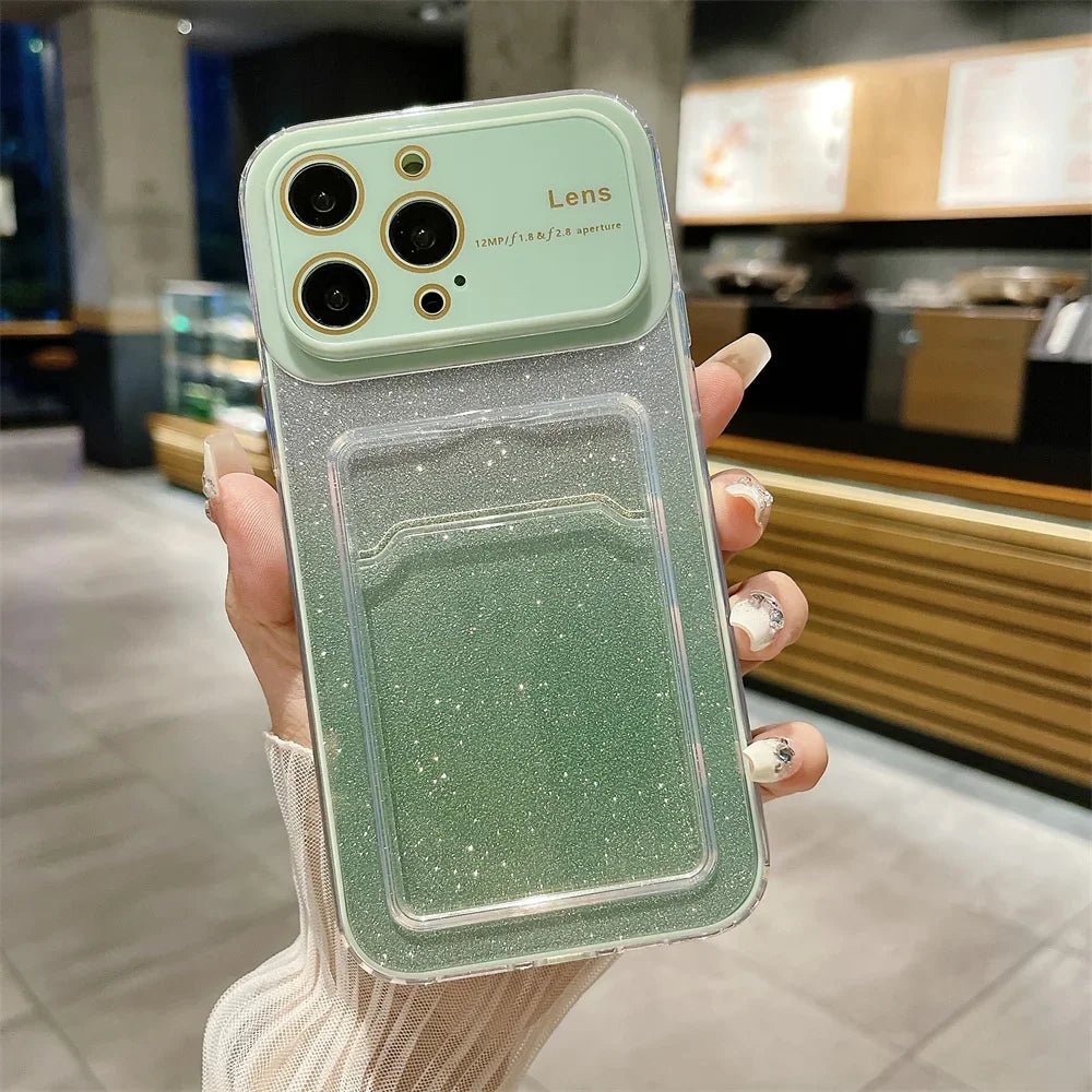 Étui transparent à paillettes pour iPhone 