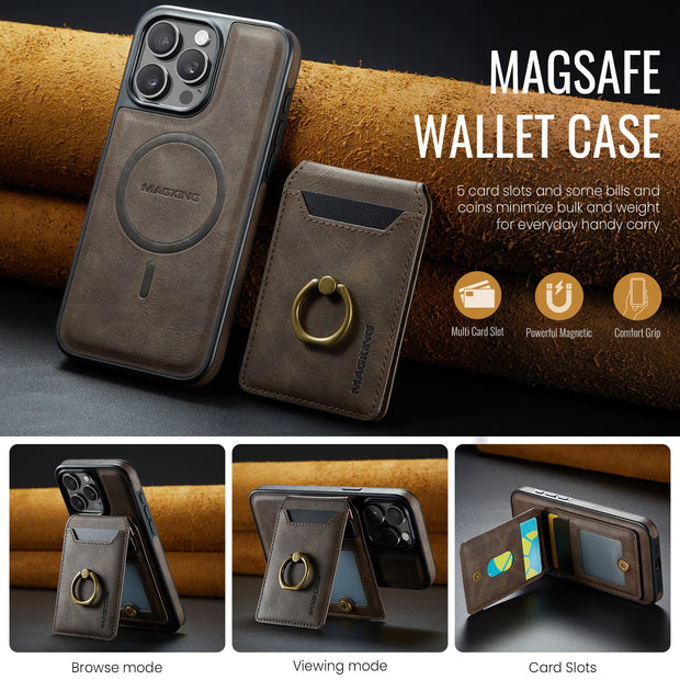 Detachable Magnetic Wallet Case for iPhone