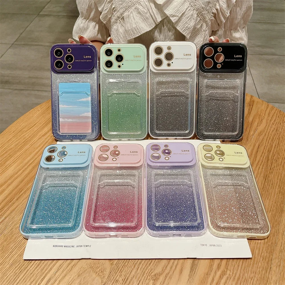 Étui transparent à paillettes pour iPhone 