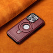 Holder Stand Leather Case for iPhone