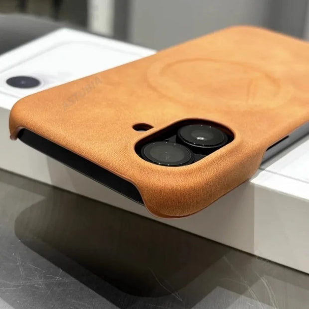 Tumbled Leather Half Dorder Case for iPhone