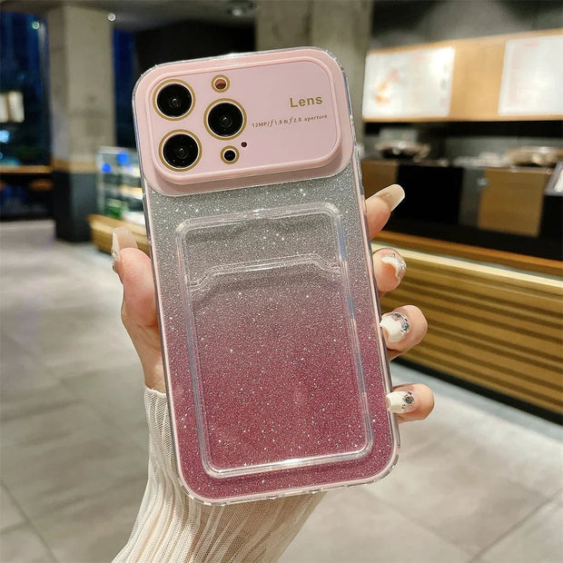 Étui transparent à paillettes pour iPhone 