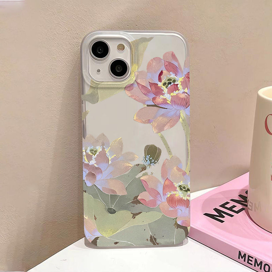 Lotus Matte Translucent Case for iPhone