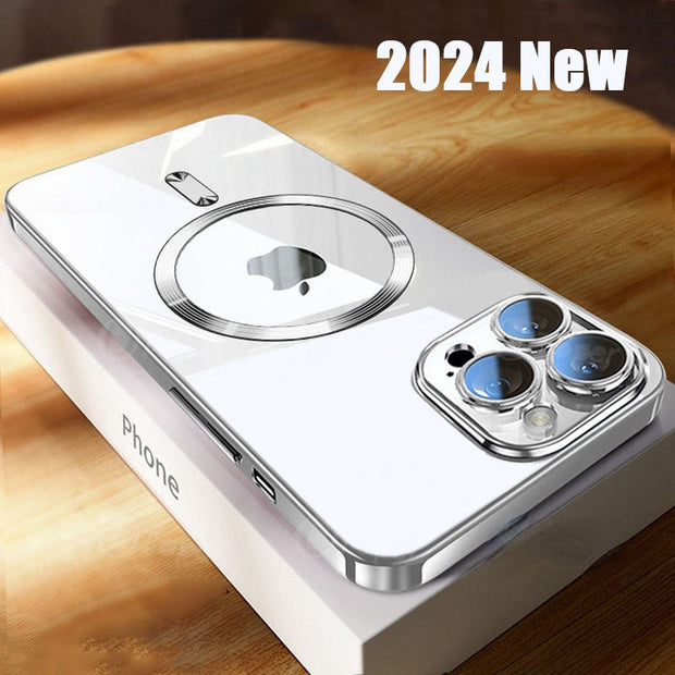 Coque transparente en TPU souple plaquée pour iPhone 