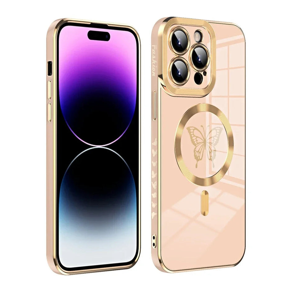Coque souple plaquée papillon pour iPhone 