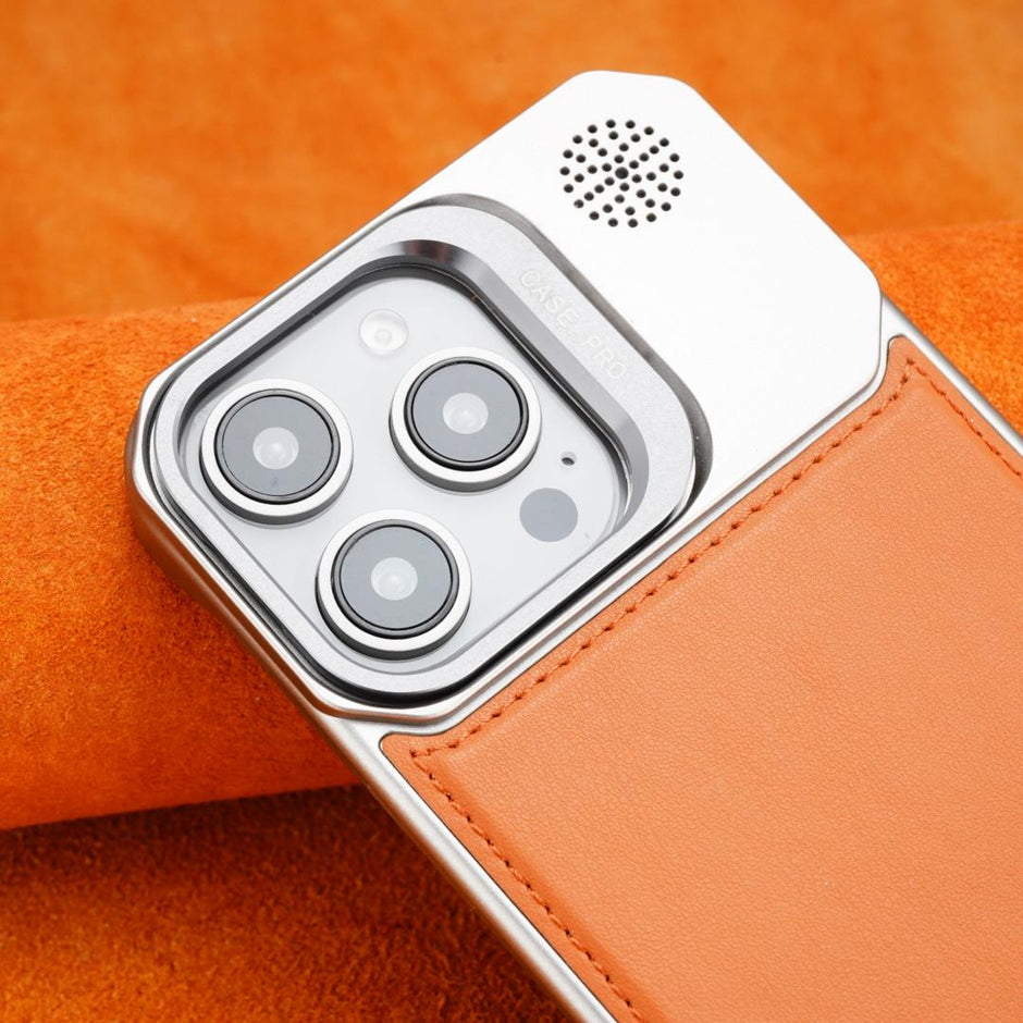 Paladin Case – Genuine Leather & Metallic Frame