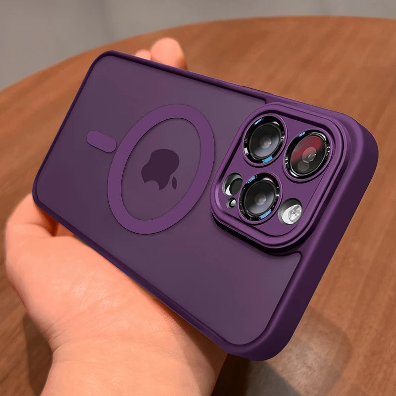 Matte Translucent Shockproof Case For iPhone
