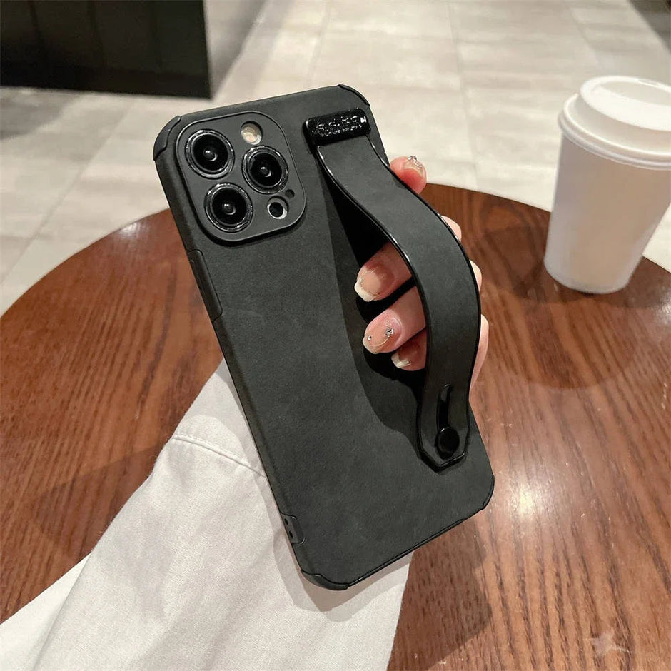Wrist Strap Shockproof Soft Case For iPhone