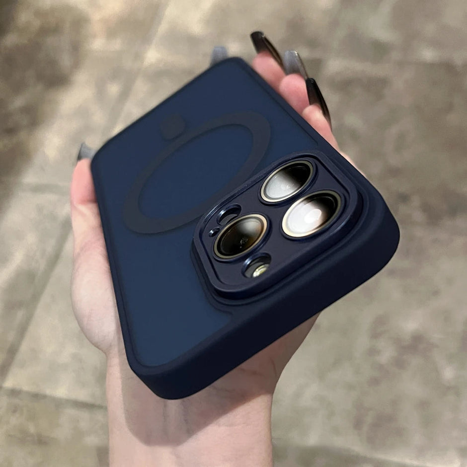 Étui de protection d'objectif mat translucide pour iPhone 