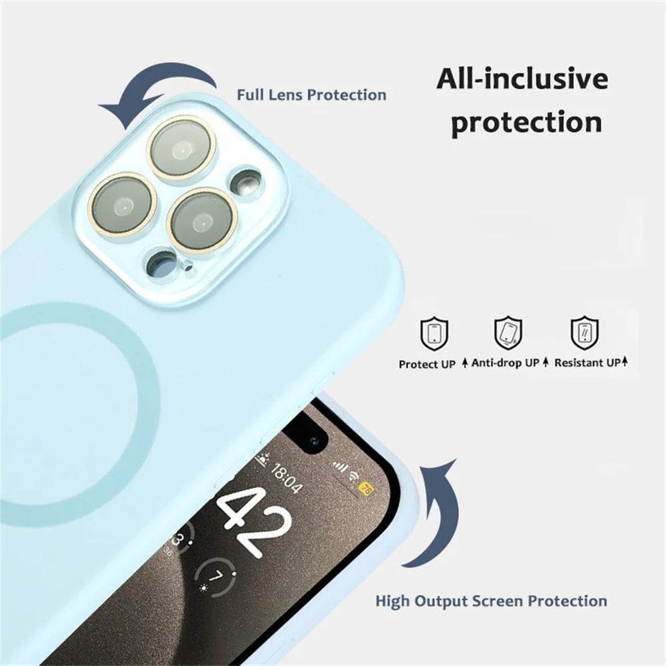 Étui de protection d'objectif en silicone pour iPhone 