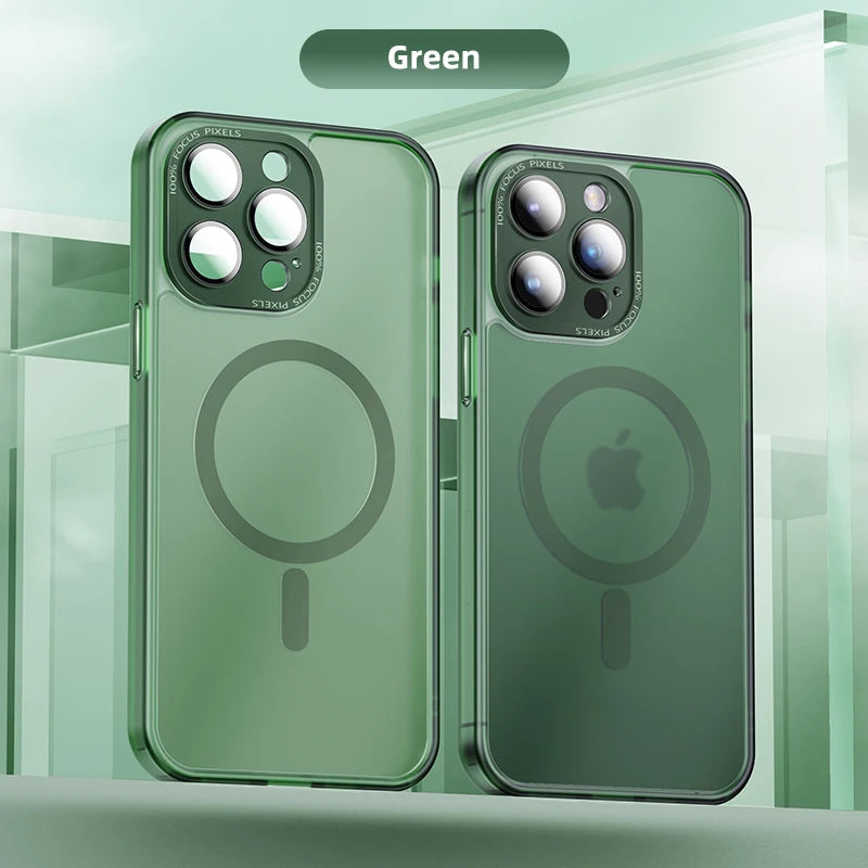 Coque de protection d'objectif mate translucide pour iPhone 