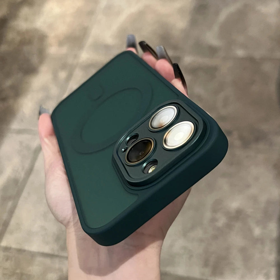 Étui de protection d'objectif mat translucide pour iPhone 