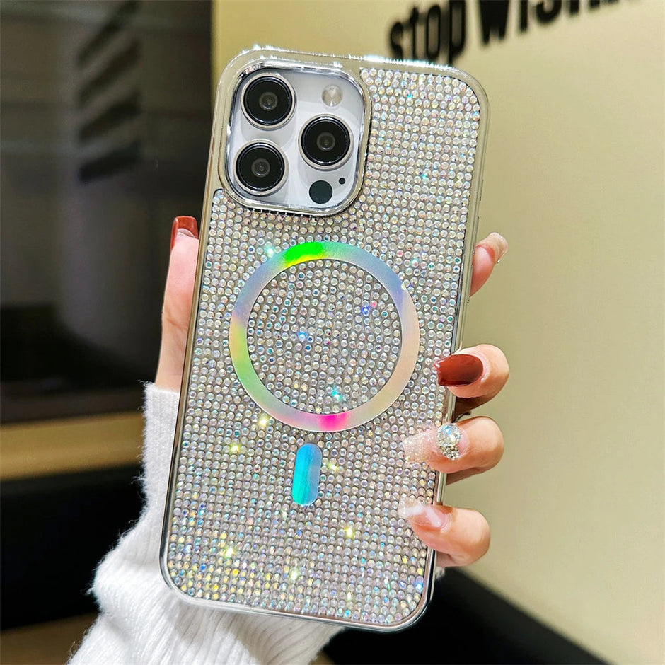 Coque souple antichoc pailletée pour iPhone 