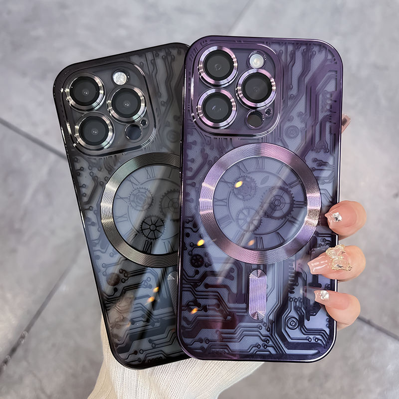 Coque de protection en silicone pour iPhone avec cadre plaqué 