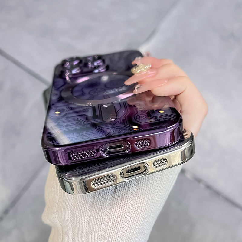 Coque de protection en silicone pour iPhone avec cadre plaqué 