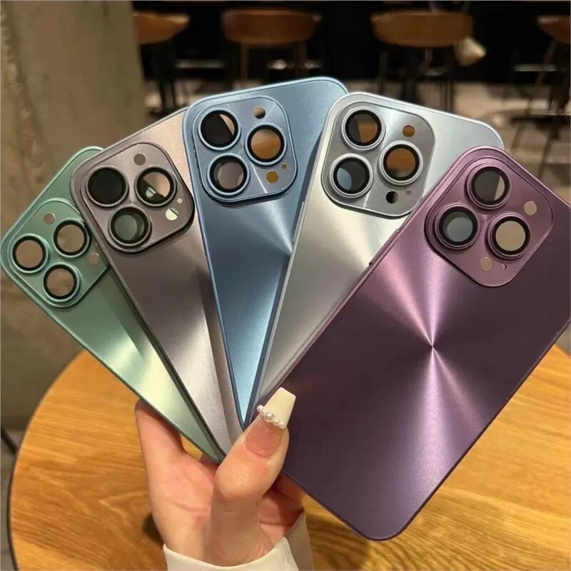 Lens Protection Matte Laser Hard Case for iPhone