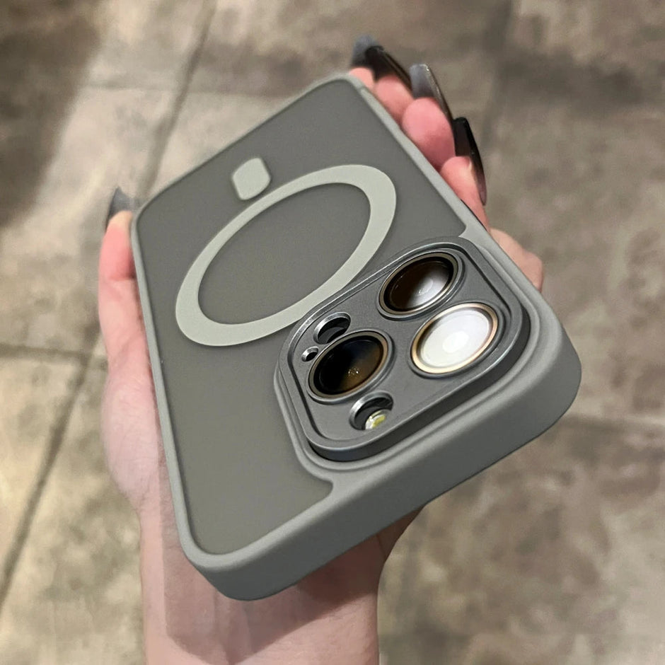 Étui de protection d'objectif mat translucide pour iPhone 