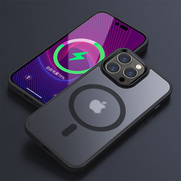 Matte Translucent Magnetic Case For iPhone