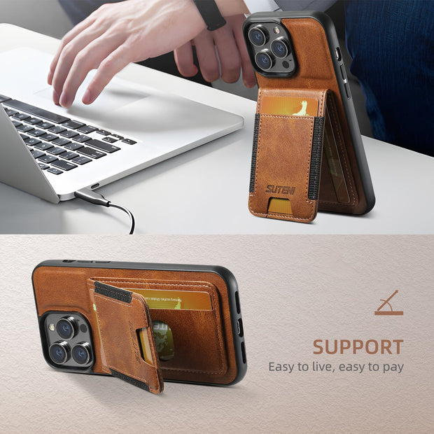 Cardbag Holder Leather Case for iPhone