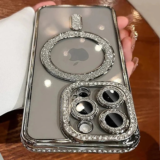 Glitter Diamond Transparent Case For iPhone