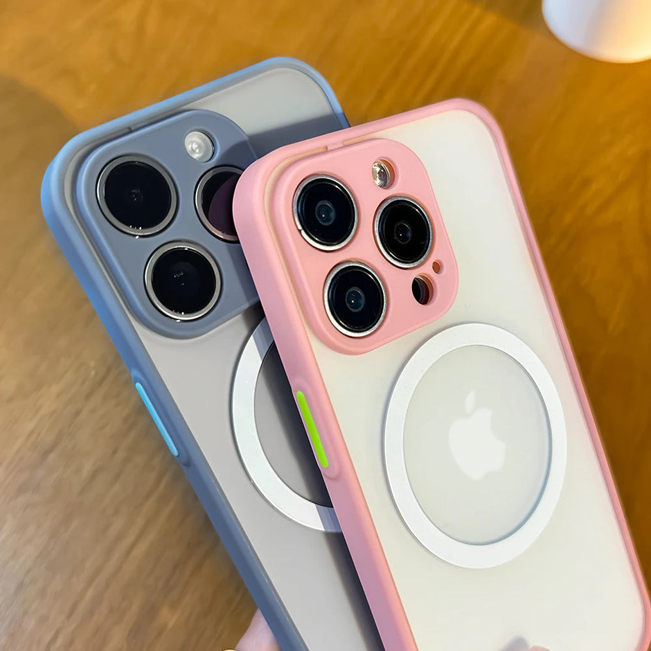 Coque mate translucide antichoc pour iPhone 