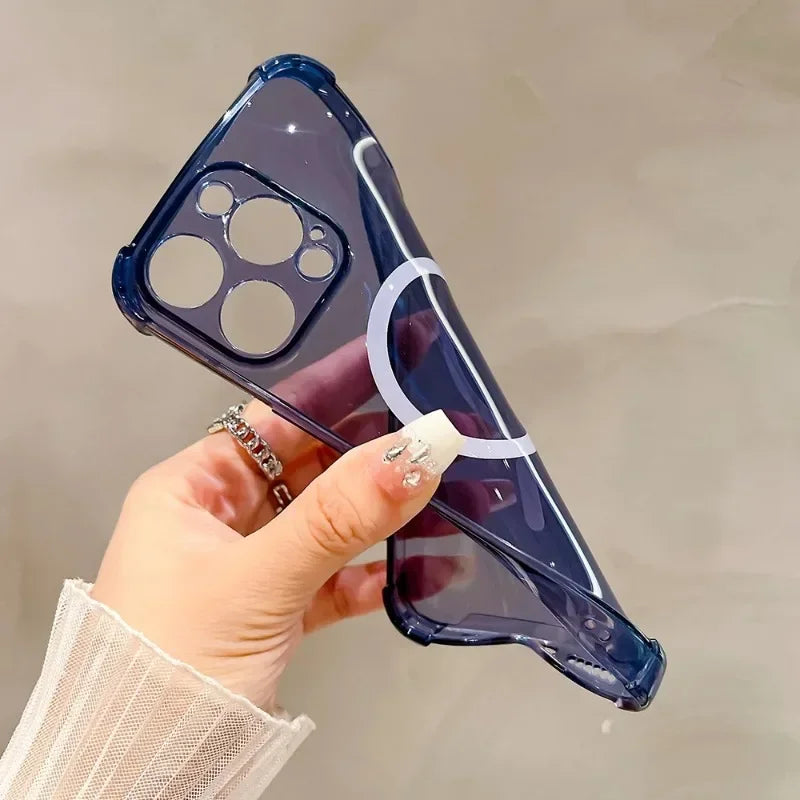 Coque en silicone transparente antichoc pour iPhone 