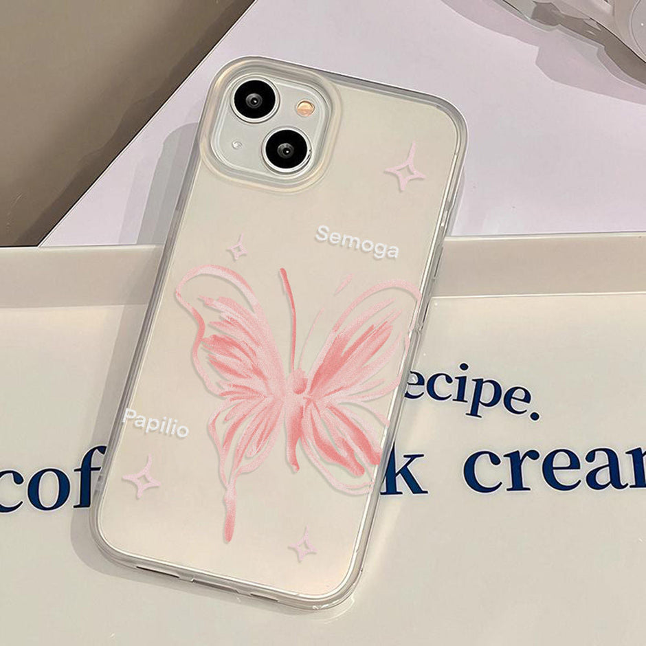 Butterfly Matte Translucent Case for iPhone
