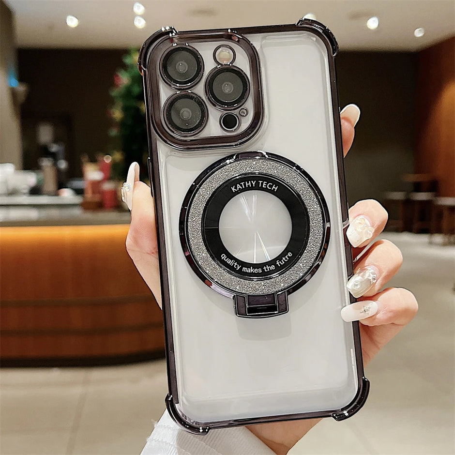Coque transparente antichoc plaquée pour iPhone 