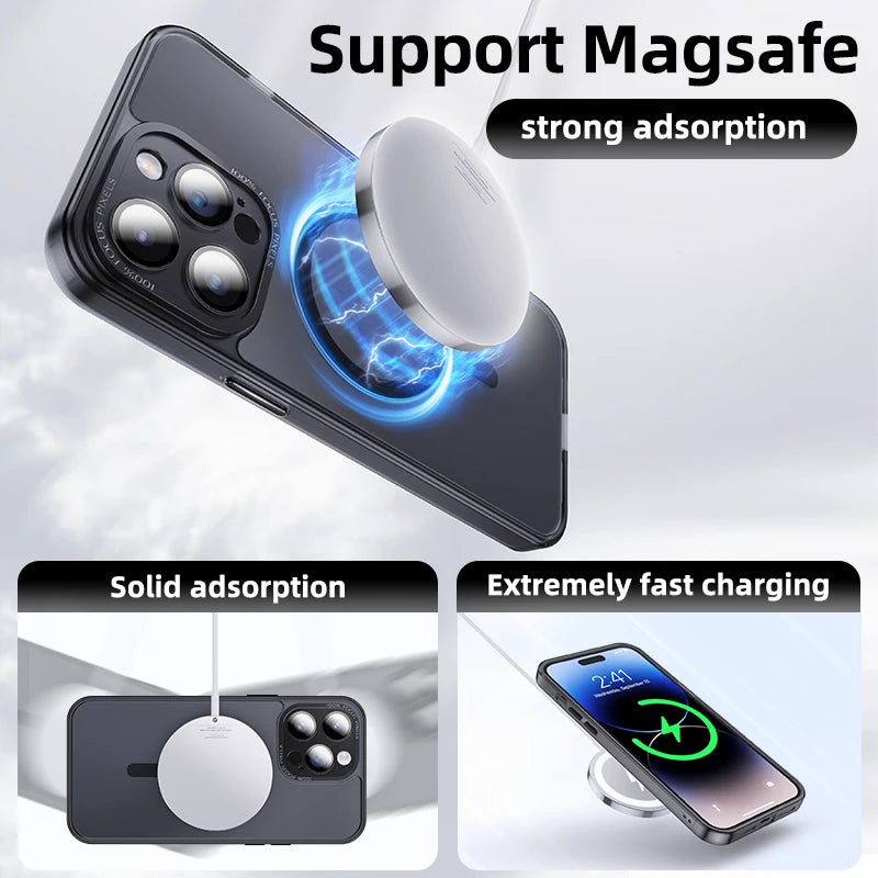 Coque de protection d'objectif mate translucide pour iPhone 