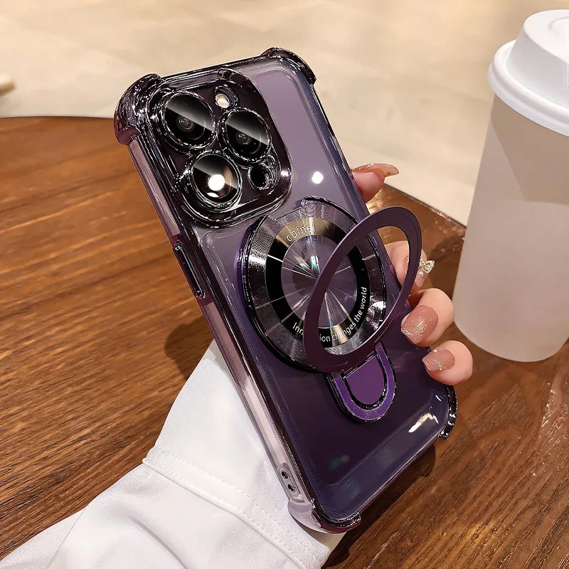 Étui antichoc avec support airbag pour iPhone 