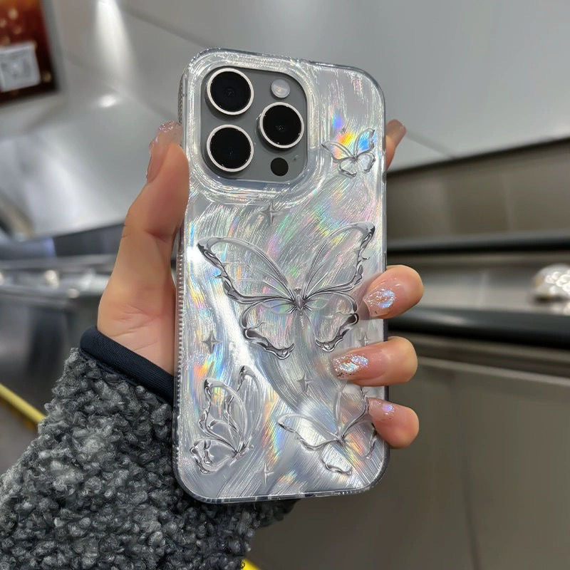 Celestial Butterfly Case – Holographic Effect & 3D Relief